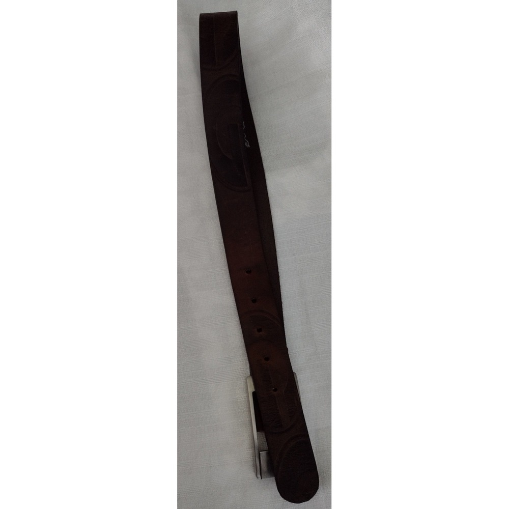 UGA Georgia Bulldogs Eagles Wings Leather Belt Men's Size 30 Brown Vintage - Picture 2 of 3